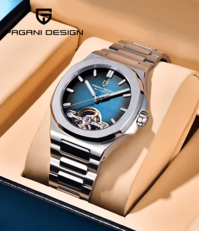 PAGANI DESIGN PD-YS025 Jam Tangan Pria Otomatis Mekanis Model Terbaru, Casing Stainless Steel Penuh, Kaca Dial Safir