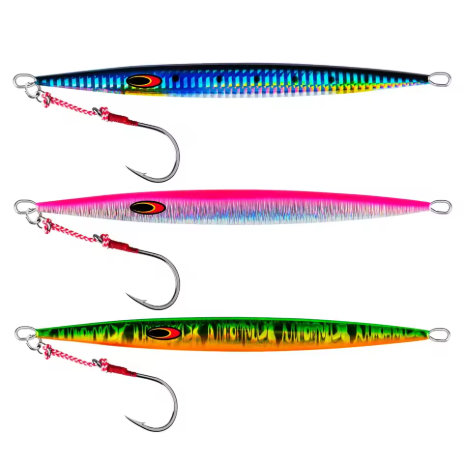 Goture Umpan Lure Logam Cahaya Malam Bentuk Sendok 100g, 200g, 300g, Umpan Papan Besi Keras Slow, Umpan Lure Papan Vertikal untuk Memancing Laut