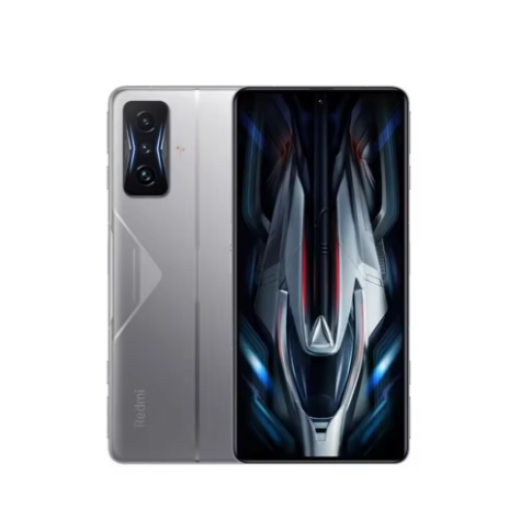 Smartphone Xiaomi Redmi K50 Gaming 5G dengan firmware global, bekas (second), prosesor Qualcomm Snapdragon 8 Gen 1, kamera 64MP, sensor sidik jari di samping, layar 6,67 inci, pengisian cepat 120W.