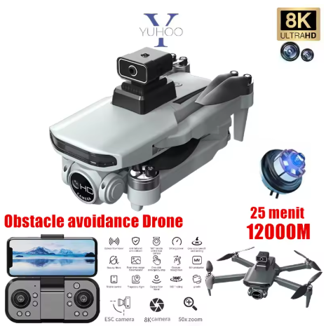 Drone X37 Terbaru, Dilengkapi Kamera Profesional 8K HD, Optical Flow, 5G WiFi, FPV, Penghindaran Rintangan 360°, Quadcopter RC Brushless