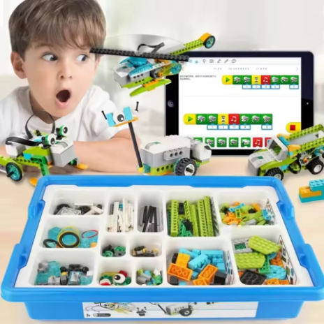Robot pemrograman inti We.Do 2.0 set 45300, balok elektronik DIY berteknologi tinggi, mainan edukatif untuk anak, cocok sebagai hadiah.