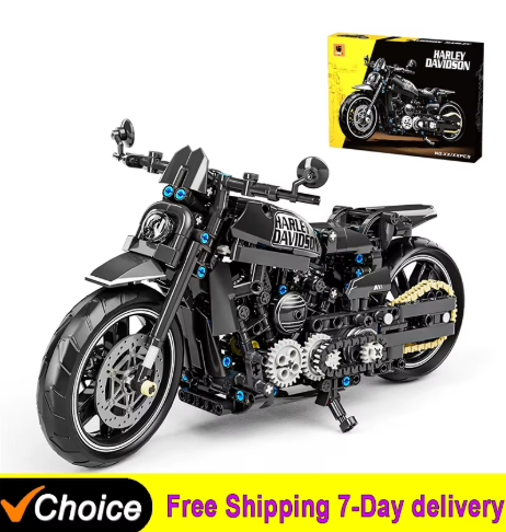 Set Balok Bangunan Motor Klasik Teknologi Tinggi 1:8 (820 Pcs) Terbaru, Mainan Blok untuk Dewasa, Koleksi Kendaraan & Dekorasi Ruangan, Hadiah