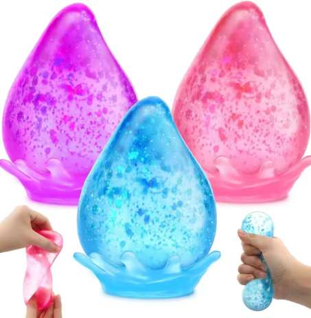 Bola Tekanan Lembut Impian, bahan silikon, cocok untuk anak dengan autisme dan ADHD, membantu meredakan stres sensorik, hadiah ulang tahun