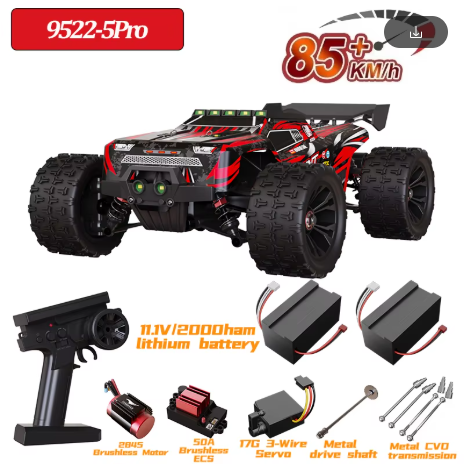 Mobil remote control 9522PRO kecepatan tinggi 85 km/jam, brushless 4WD off-road drifting, skala 1:16, mobil balap profesional 9522, kecepatan 50 km/jam, mainan anak laki-laki