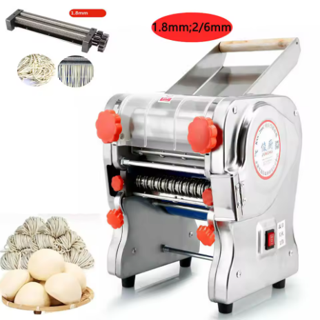 Mesin Pasta Listrik 550W / Mesin Mie / Mesin Pembuat Kulit Dumpling, Dua Pisau Stainless Steel, Tipe Komersial