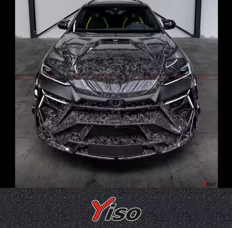 Paket Body Carbon Fiber Kering Generasi Ketiga MANSOR untuk Modifikasi Urus, Termasuk Bemper Depan dan Belakang, Side Skirt, dan Kap Mesin Urus